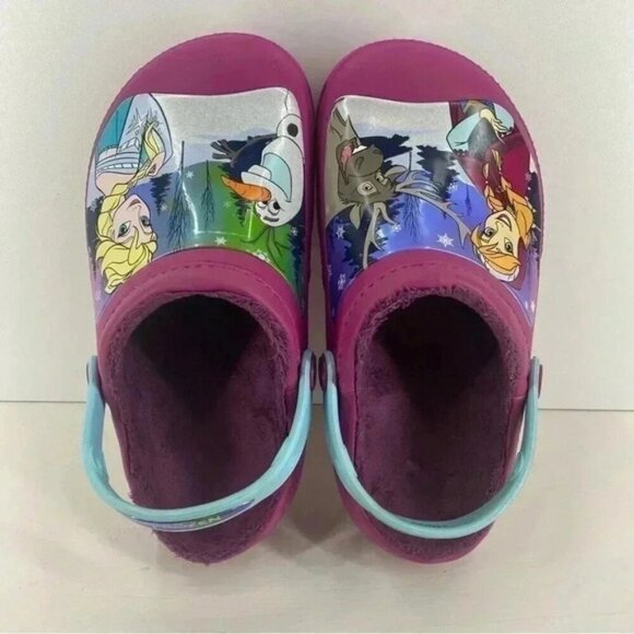 CROCS Frozen Fleece Lined Classic Clog Junior Size 3 - Picture 8 of 9